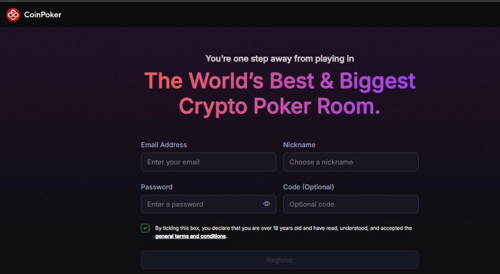 Create Your Poker Account